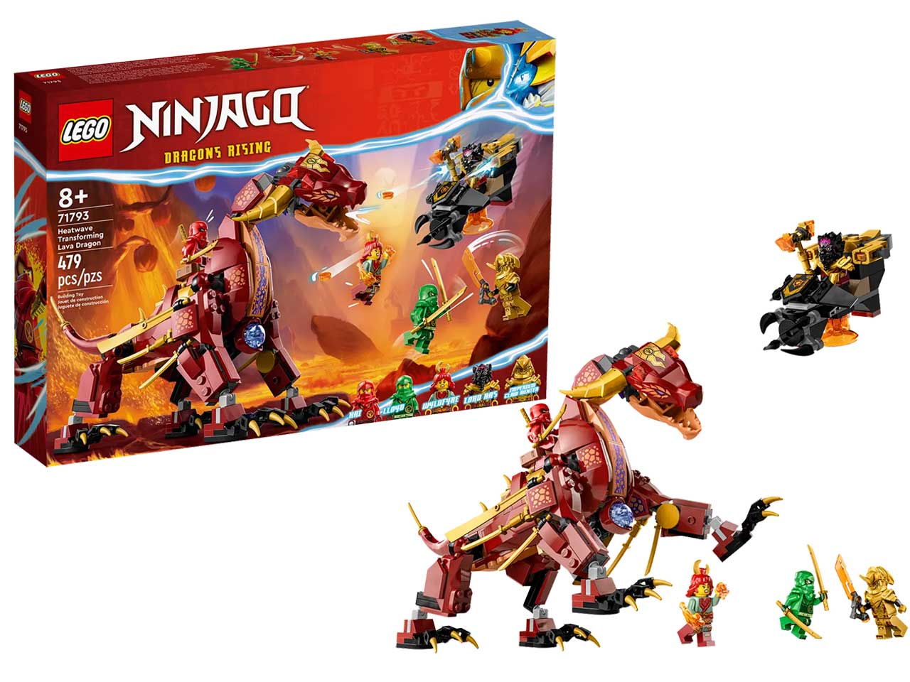 LEGO NINJAGO DRAGONE DI LAVA TRAN 71793 LEGO NINJAGO DRAGONE DI LAVA TRAN 71793