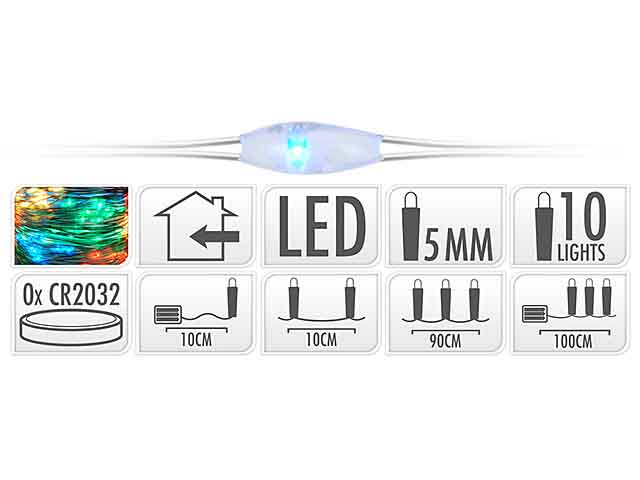 CATENA F.ARG.10LED M.COLOR BAT.AX9719500