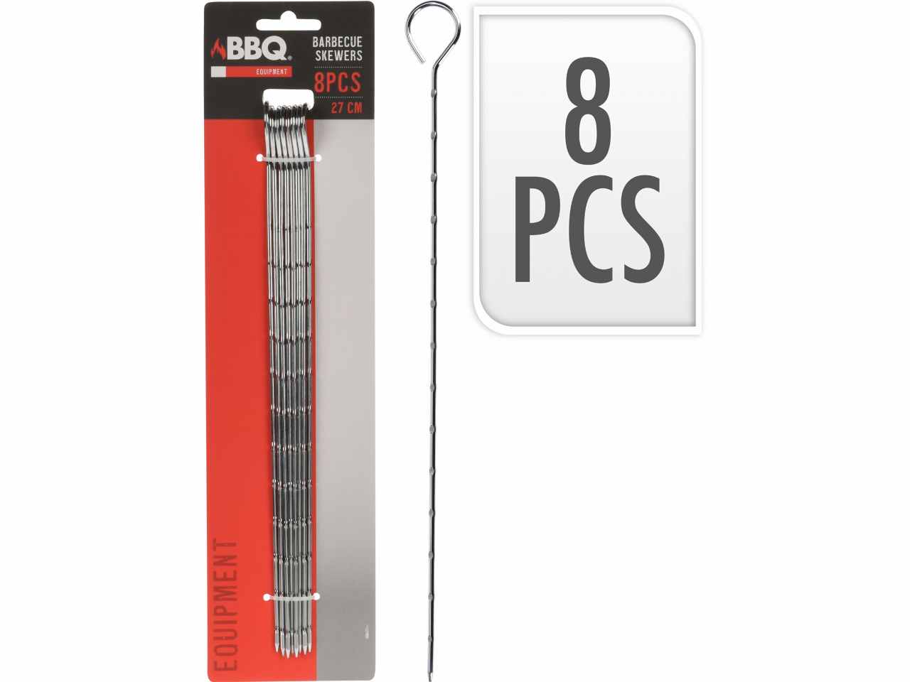 SPIEDINO BBQ METALLO 8pz 27cm C83500520 SPIEDINO BBQ METALLO 8pz 27cm C83500520