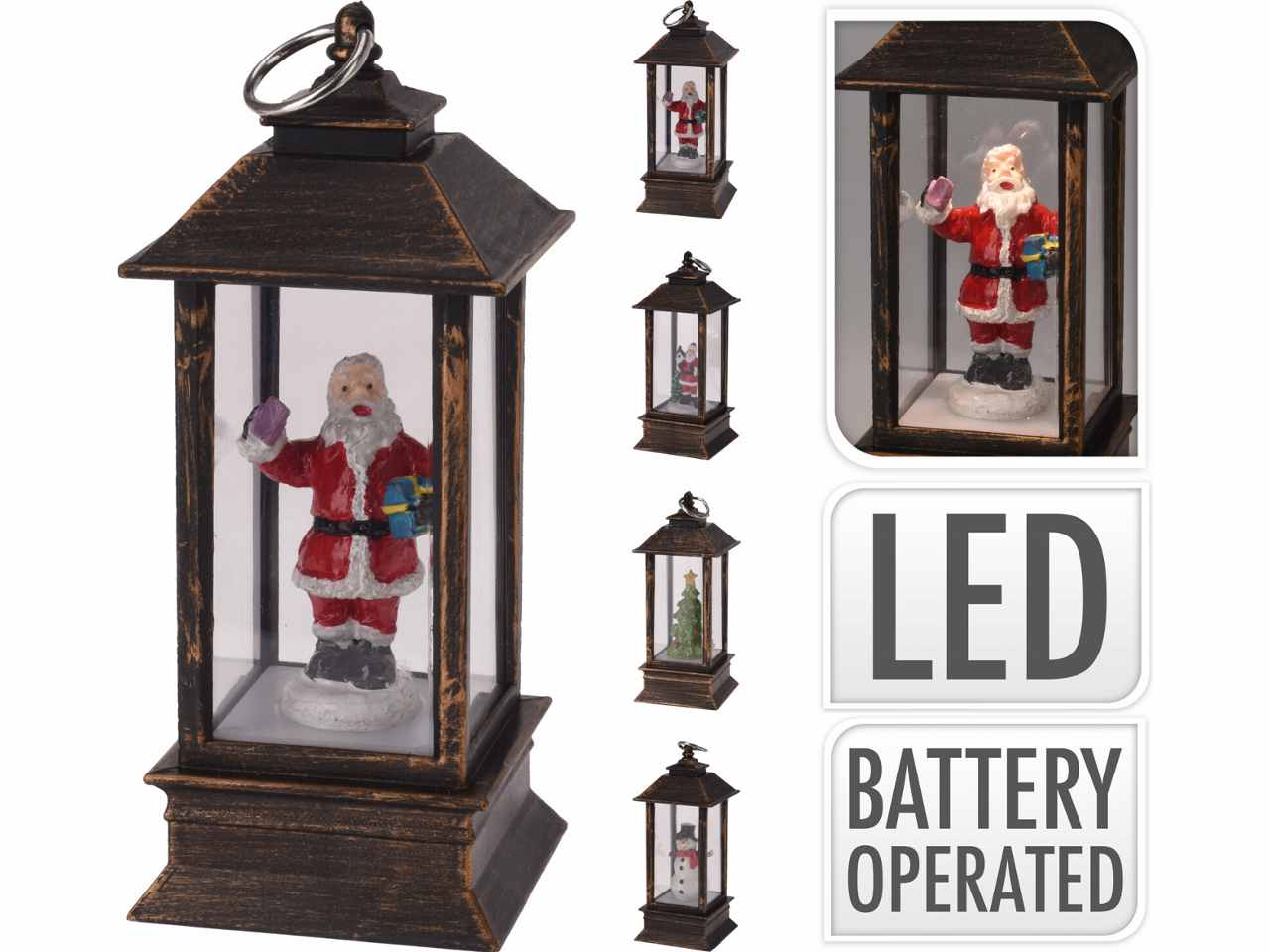 LANTERNA CON FIGURA NATALIZIA AX5310300