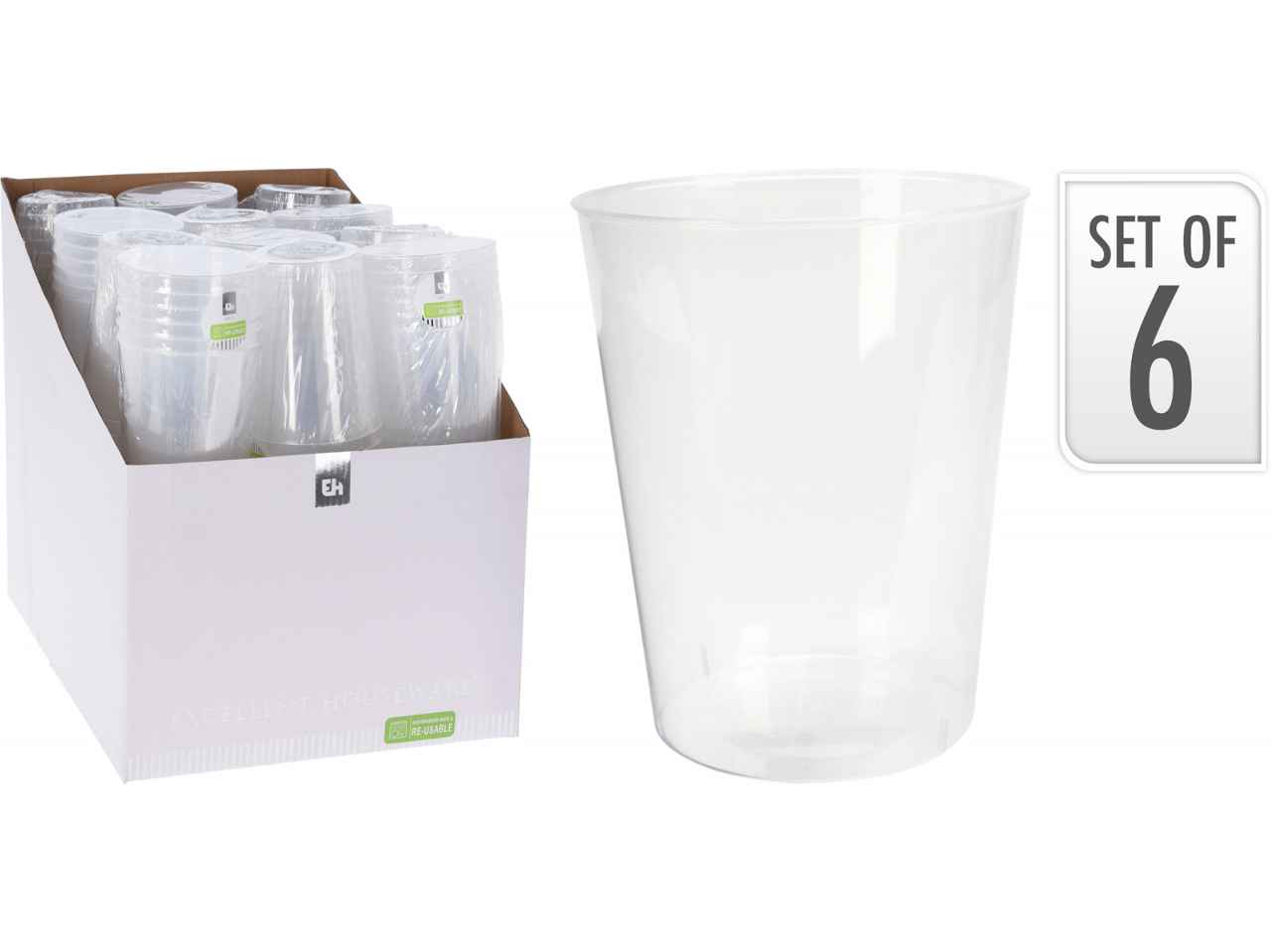 BICCHIERI IN PLASTICA 6 PEZZI 178000630