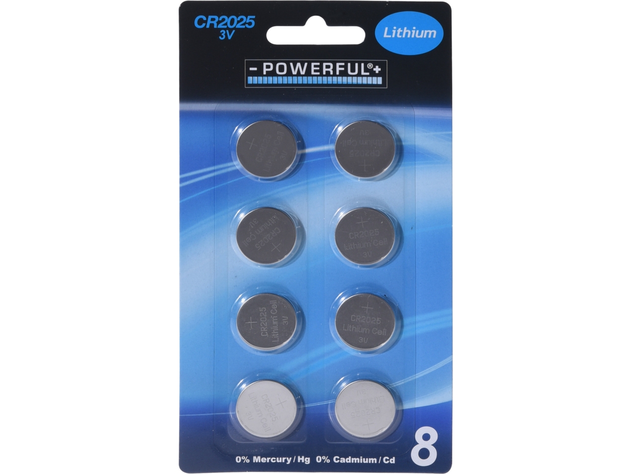 8 BATTERIE BOTTONE CR2025 C31000150