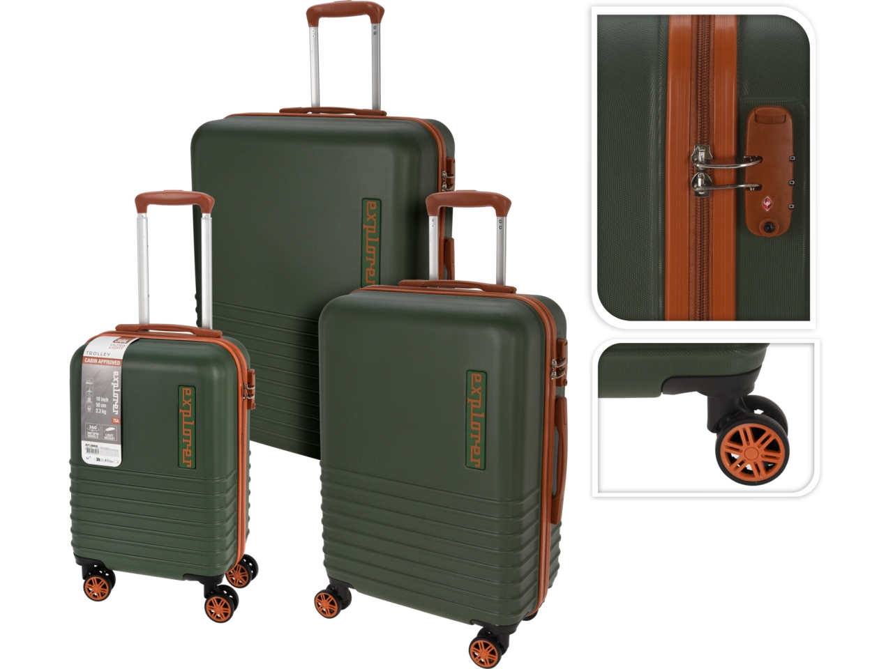 3 TROLLEY ABS DELUXE VERDE DG9000980