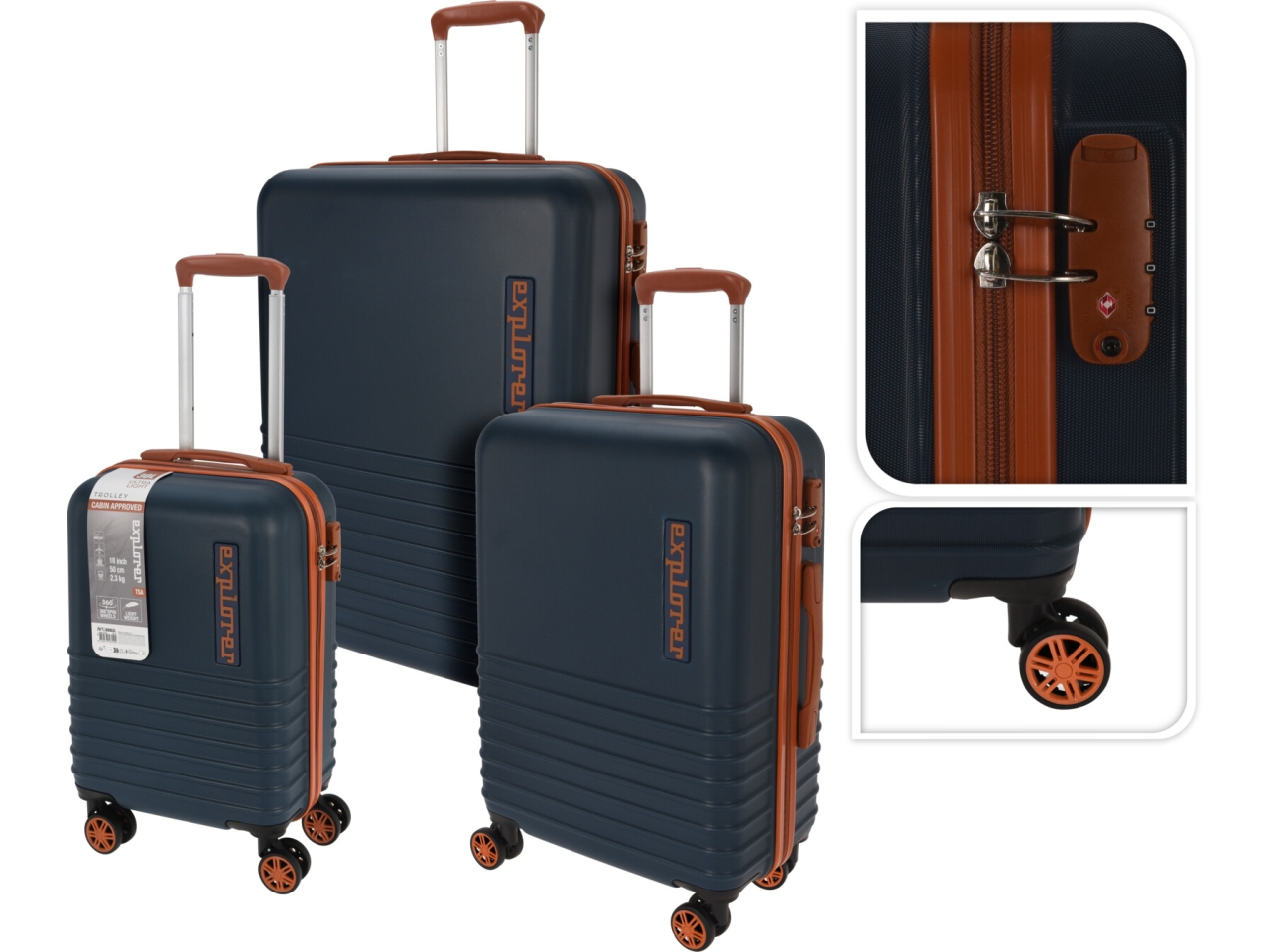 3 TROLLEY ABS DELUXE BLU DG9000990