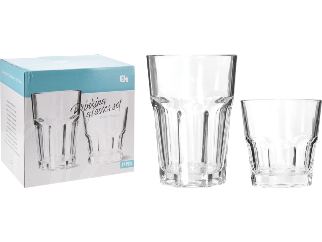 12BICCHIERI VETRO 250-360ML YE6000380