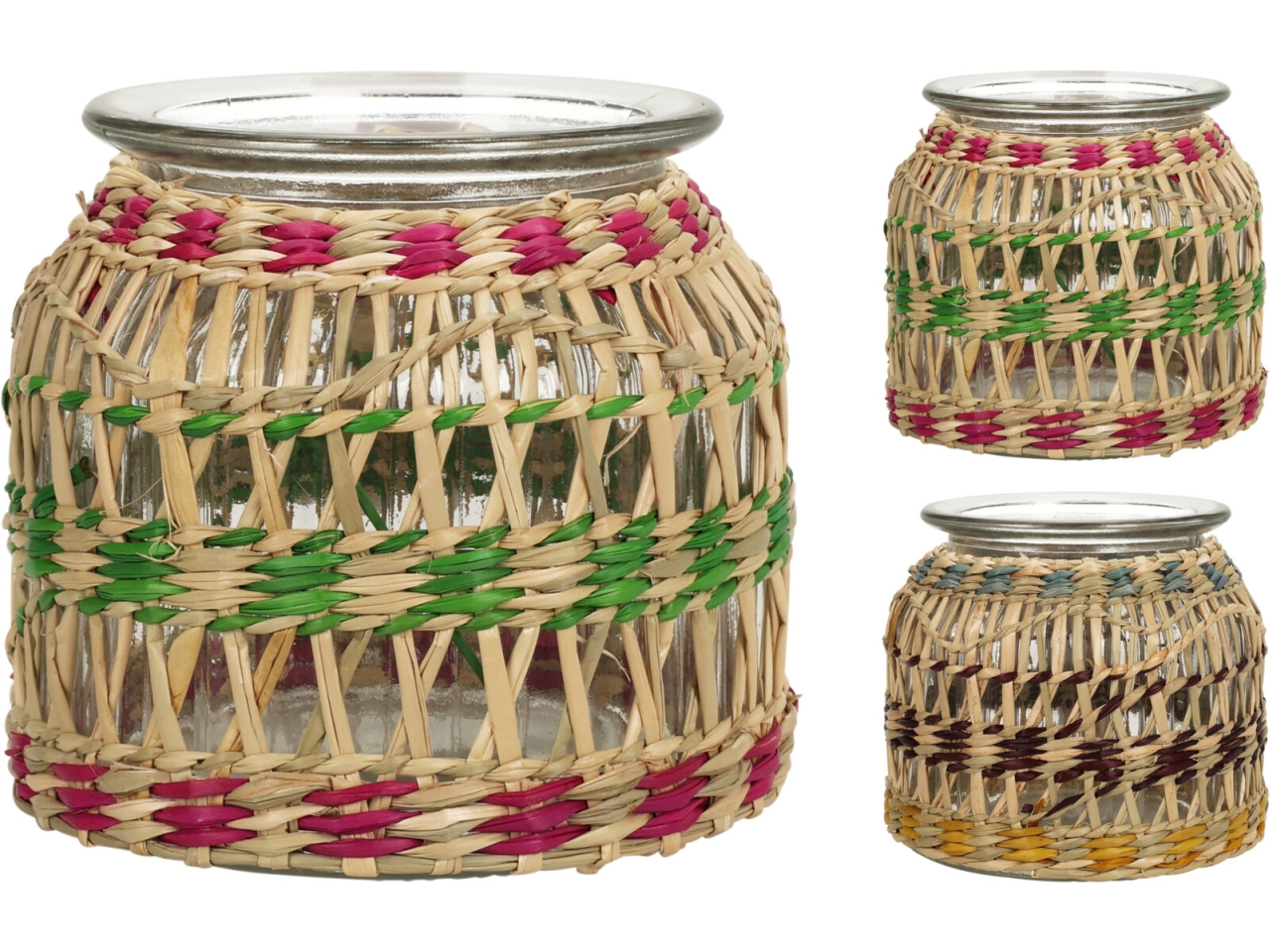 VASO VETRO NATURA. 11X10 2ASS VM1000420