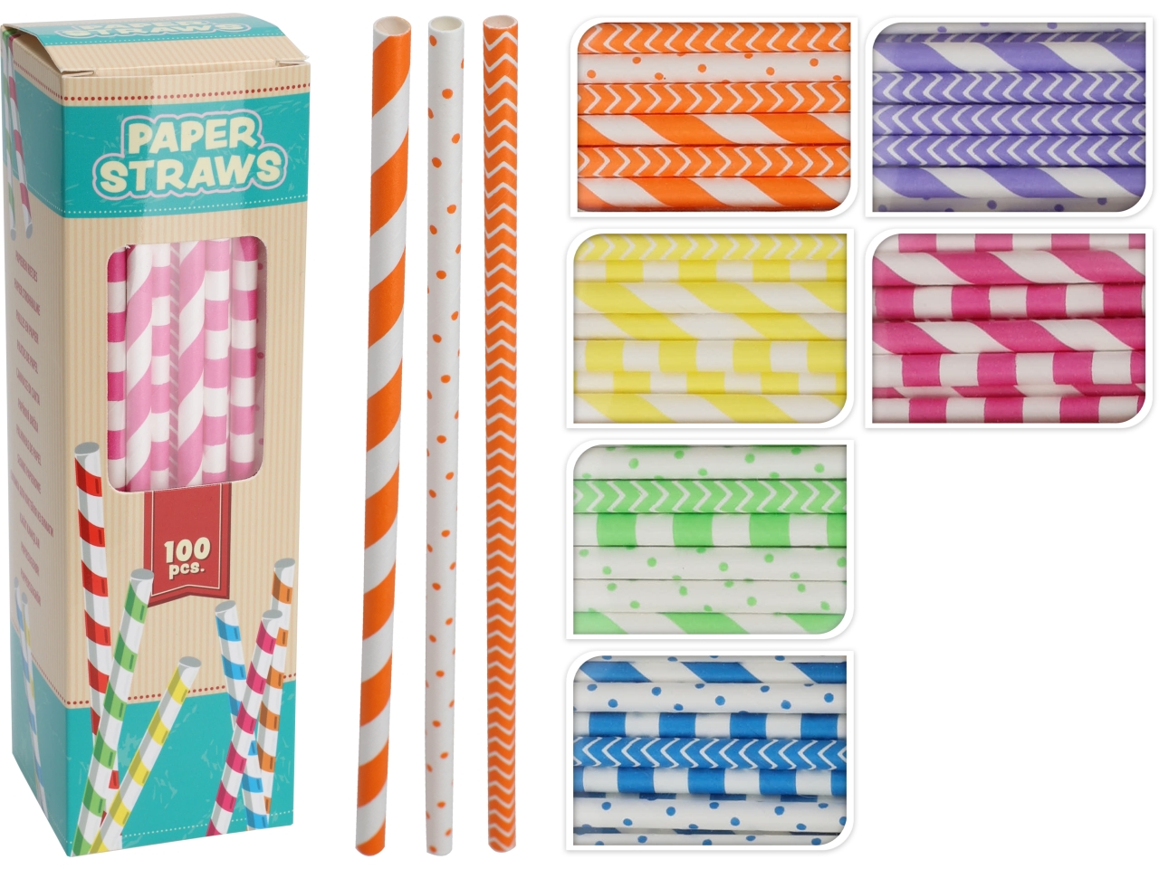 CANNUCCE DI CARTA 6ASS. 100PZ RT1310040