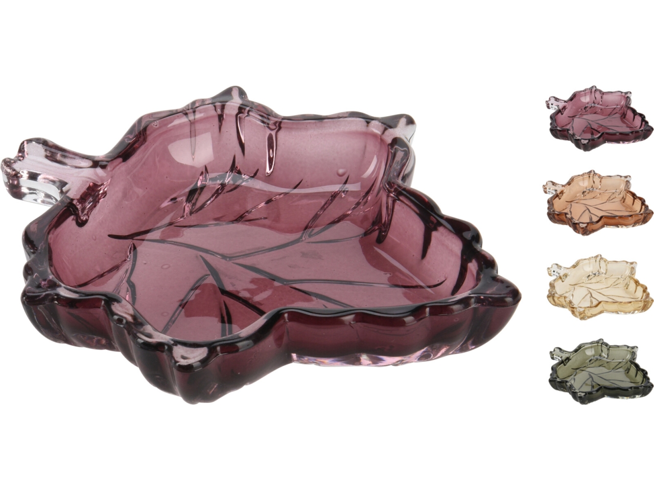 P.TEALIGHT FOGLIA VETRO 14CM AAE338170