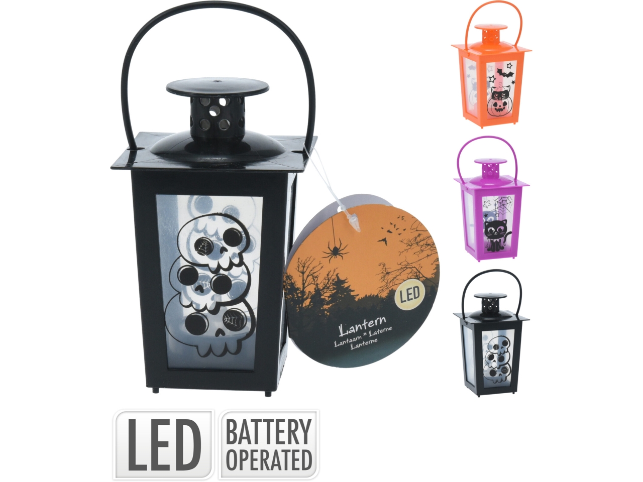 LANTERNA HALLOWEEN LED 15CM 491662340