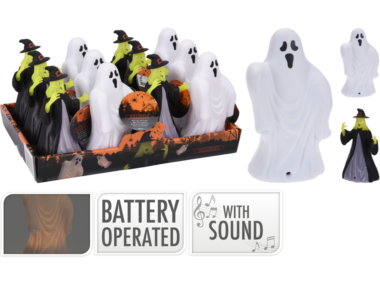 FIGURA HALLOWEEN 14CM LED2ASS S34090580