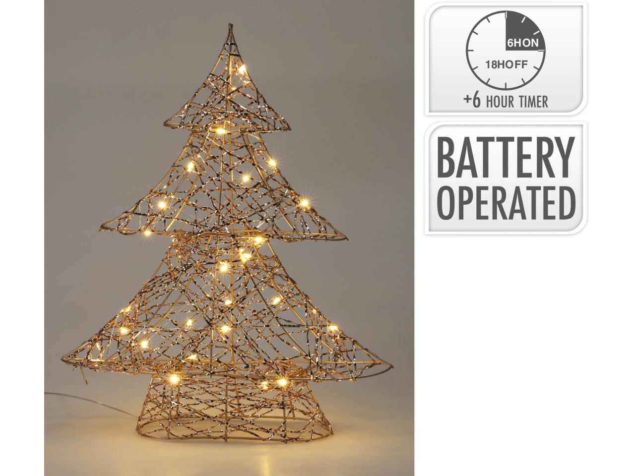 ALBERELLO FILO ORO 40CM 20LED AMZ104040