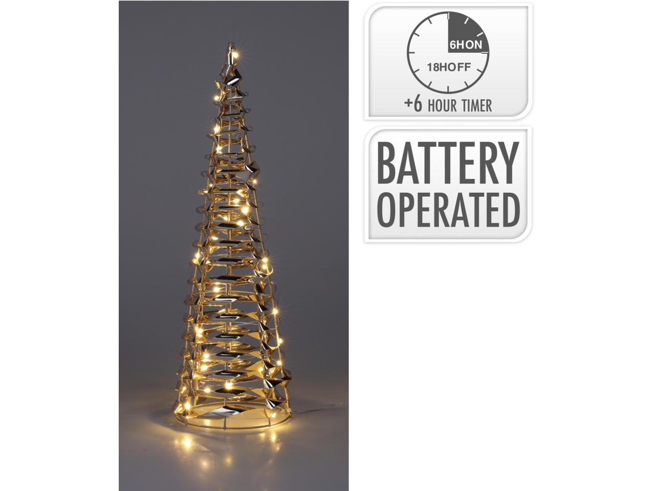 CONO 40CM 30LED B.CALDO ORO AMZ112200