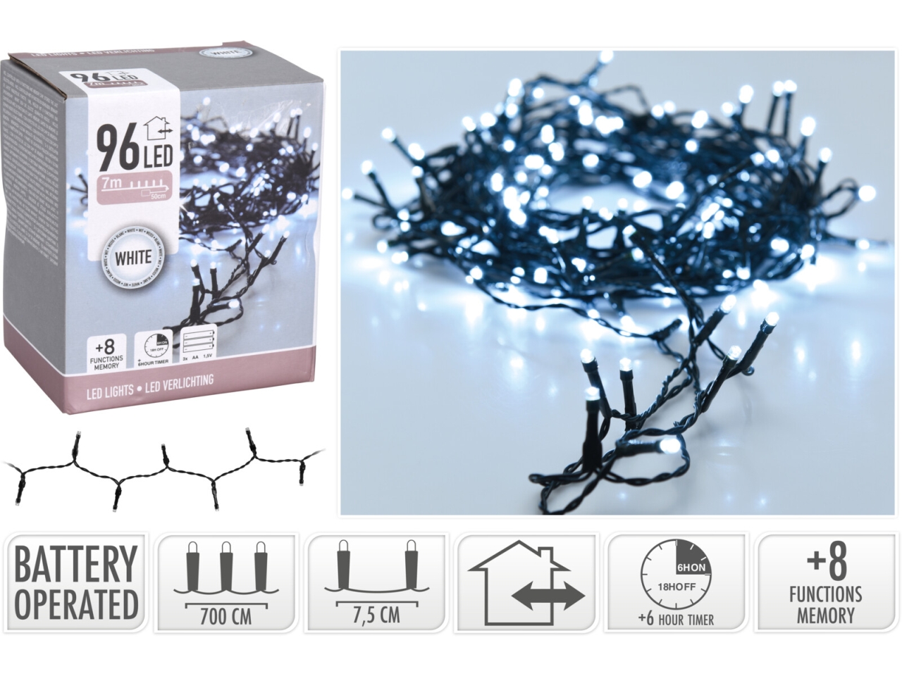 CATENA 96LED B.FREDDO BAT.U.E. AX9810040