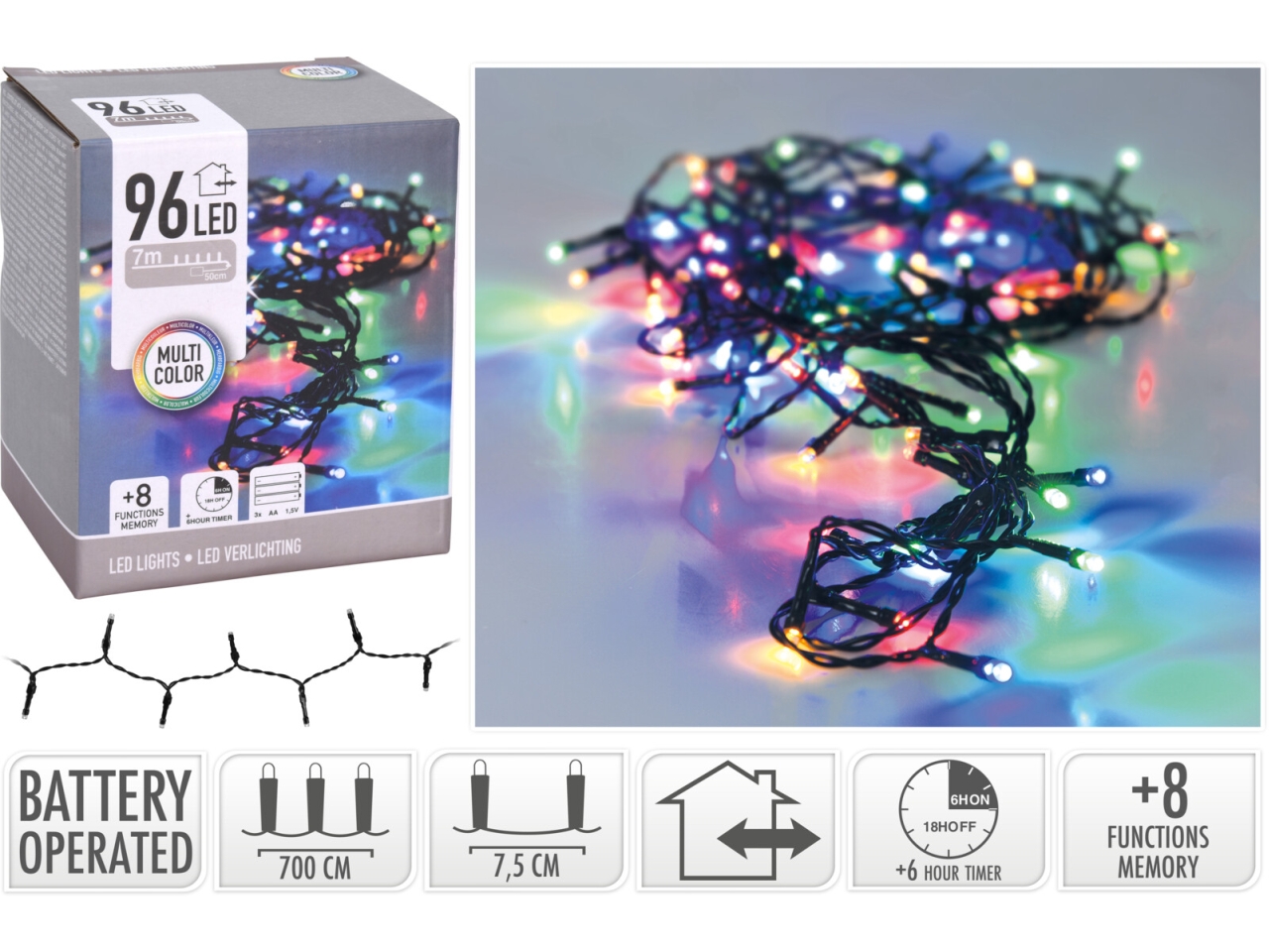 CATENA 96LED M.COLOR BAT.U.E. AX9810240