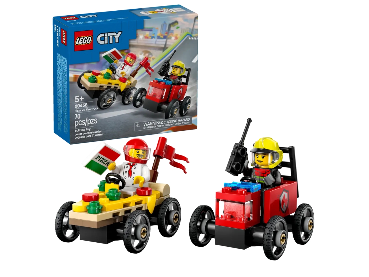 LEGO CITY PIZZAIOLO VS POMPIERE 60458