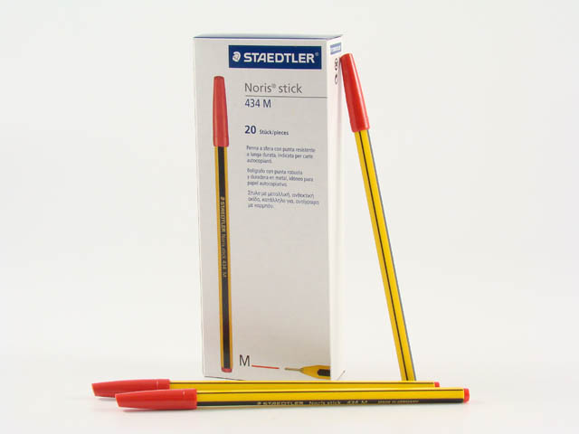 PENNA NORIS-STICK ROSSA 20pz 434 02