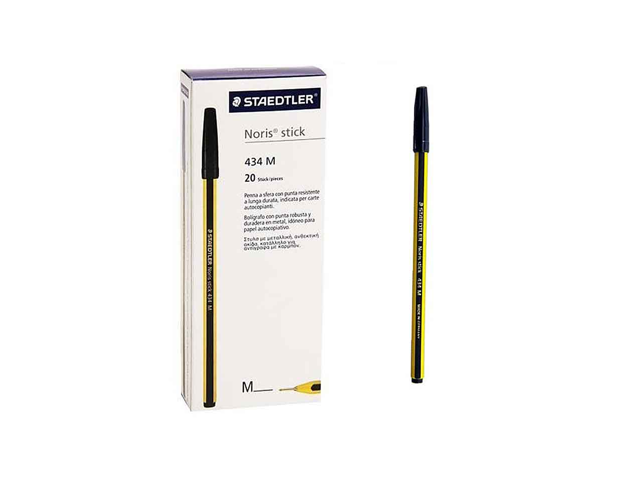 PENNA NORIS-STICK NERA 20pz 434 09