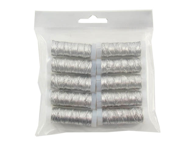 SPOLE FILO ARGENTO LUREX 10PZ. 122