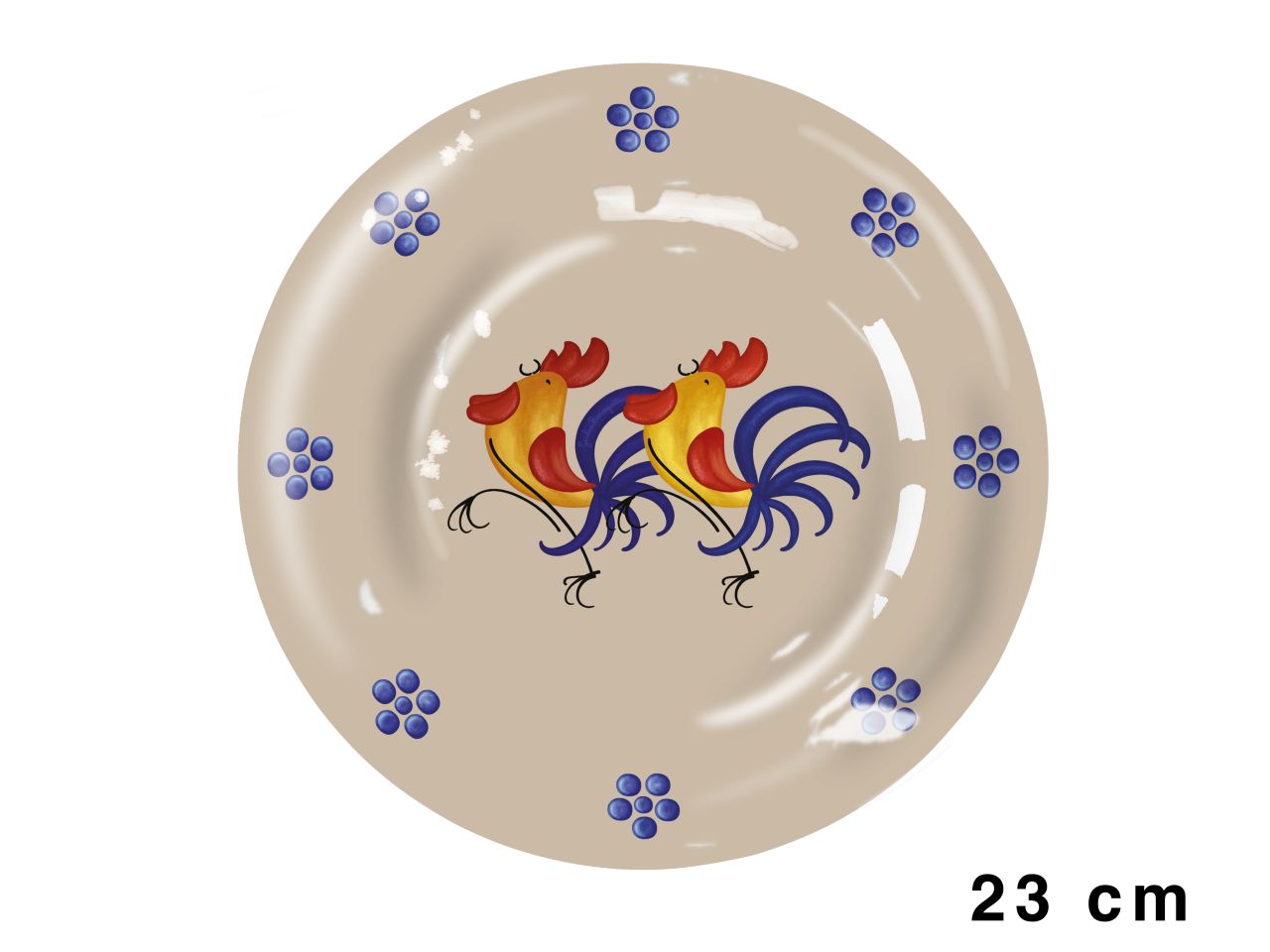 GALLI PIATTO PIANO 23CM MELAMINA ME-1645-1750 GALLI PIATTO PIANO 23CM MELAMINA ME-1645-1750