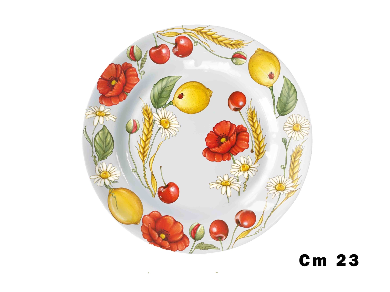 PAPAVERI PIATTO PIANO 23CM ME-1645-1550