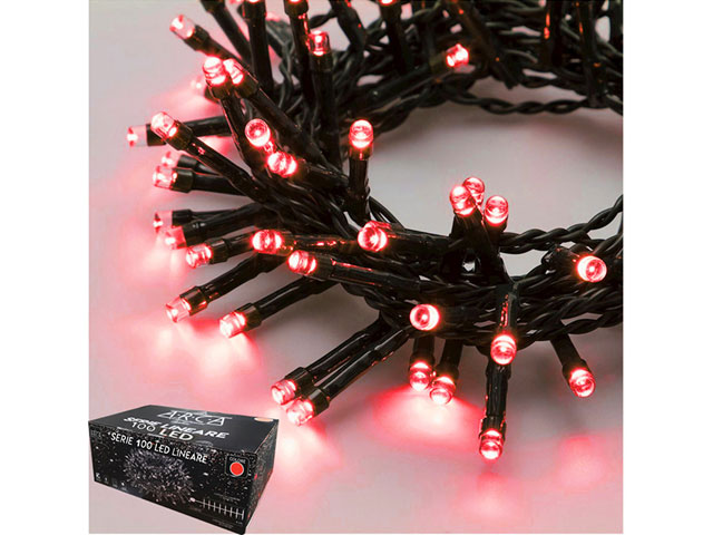 CATENA LUCI 100LED ROSSA  U.E. 54068
