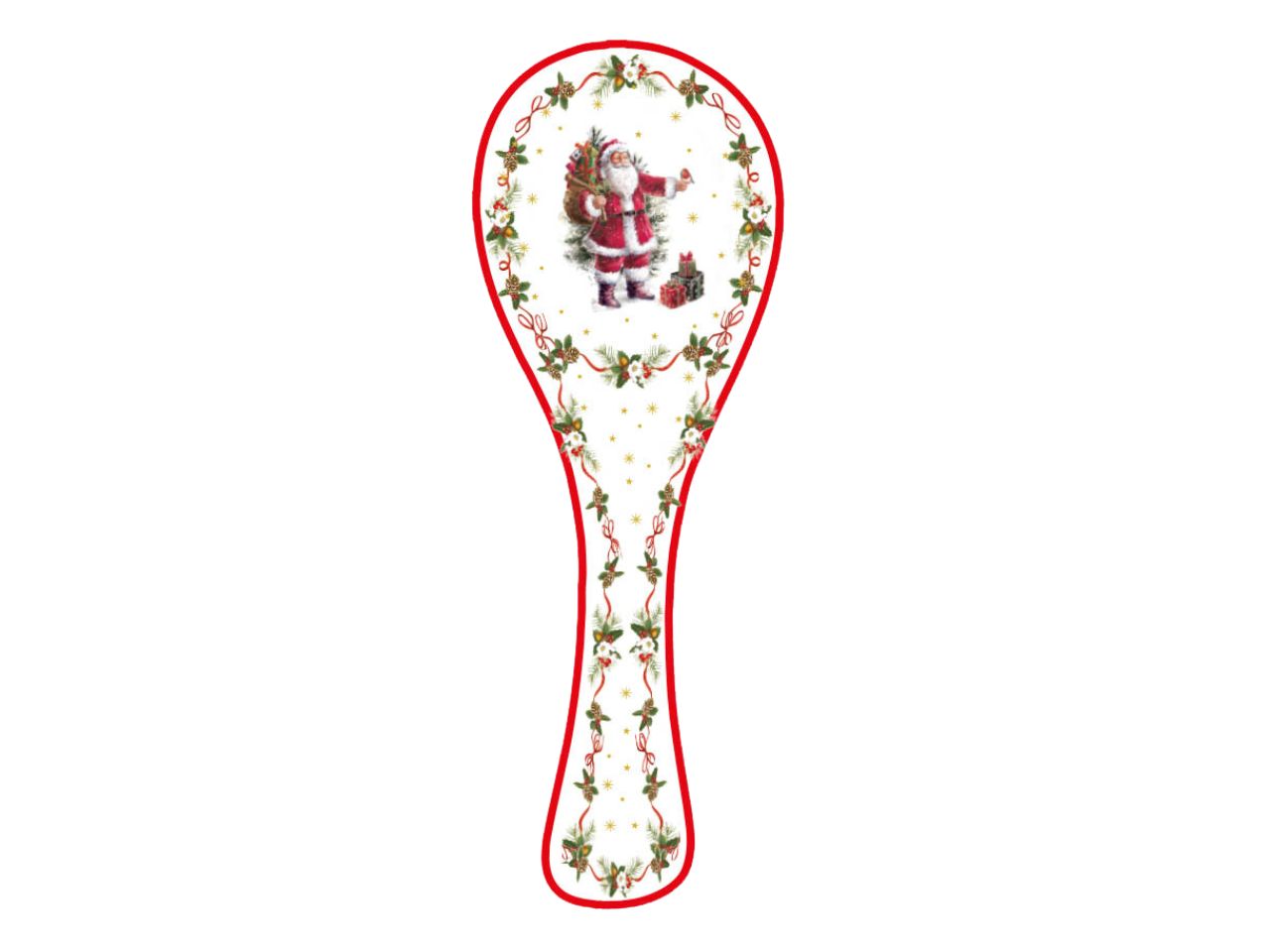 POGGIAMESTOLO CERAMICA 28CM C/BABBO NATALE 58160 POGGIAMESTOLO CERAMICA 28CM C/BABBO NATALE 58160