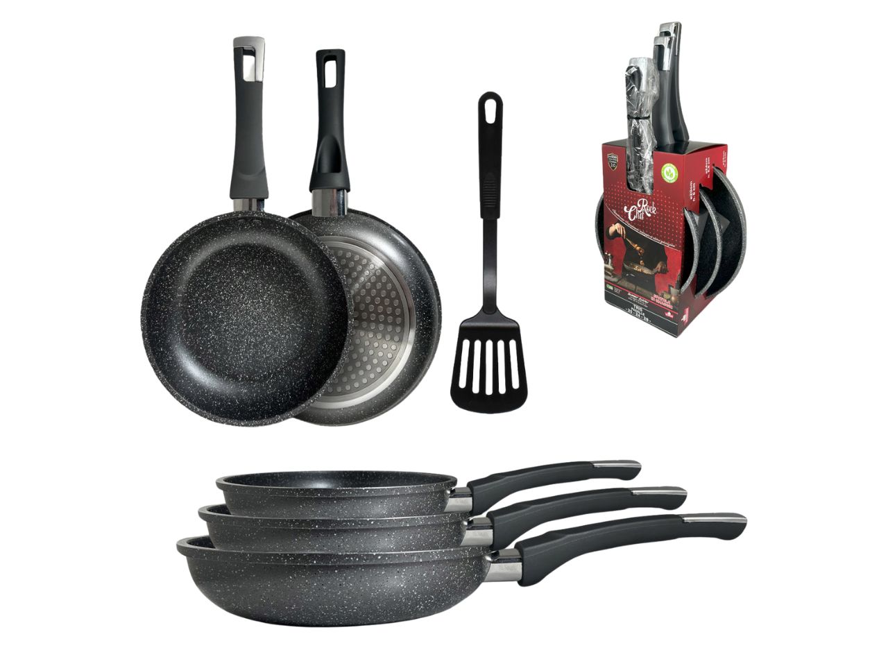 ROCKCHEF 3 PADELLE 20/24/28+SPAT. 80320