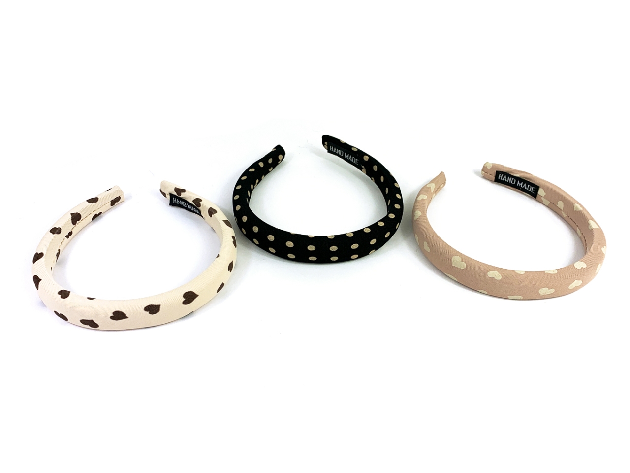 CERCHIETTO TESSUTO POIS/CUORI FD32022 CERCHIETTO TESSUTO POIS/CUORI FD32022