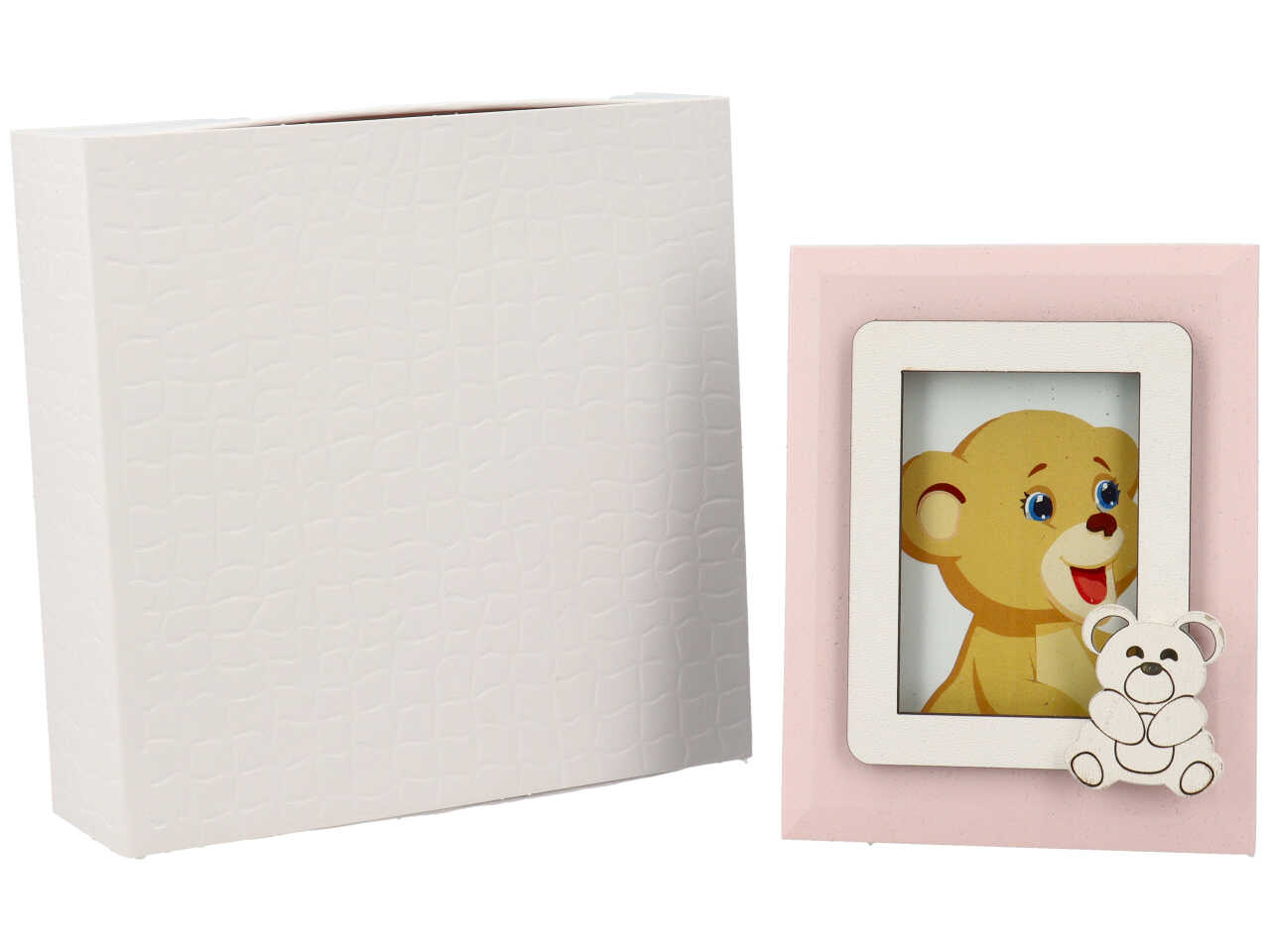 PORTA FOTO ROSA CON ORSETTO CR-7527 PORTA FOTO ROSA CON ORSETTO CR-7527