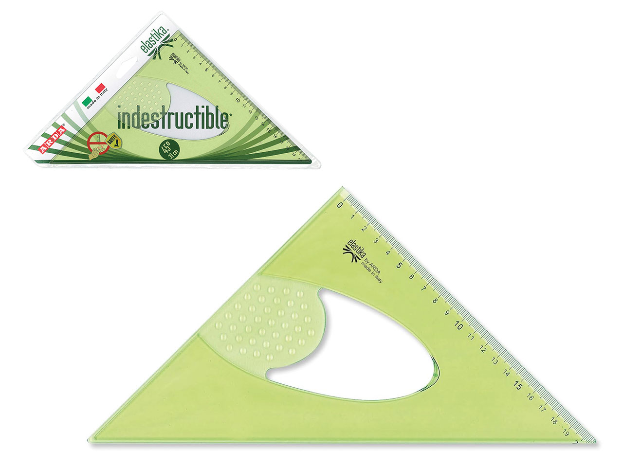 SQUADRA 45 GRADI 30CM L.ELASTIKA EL4530