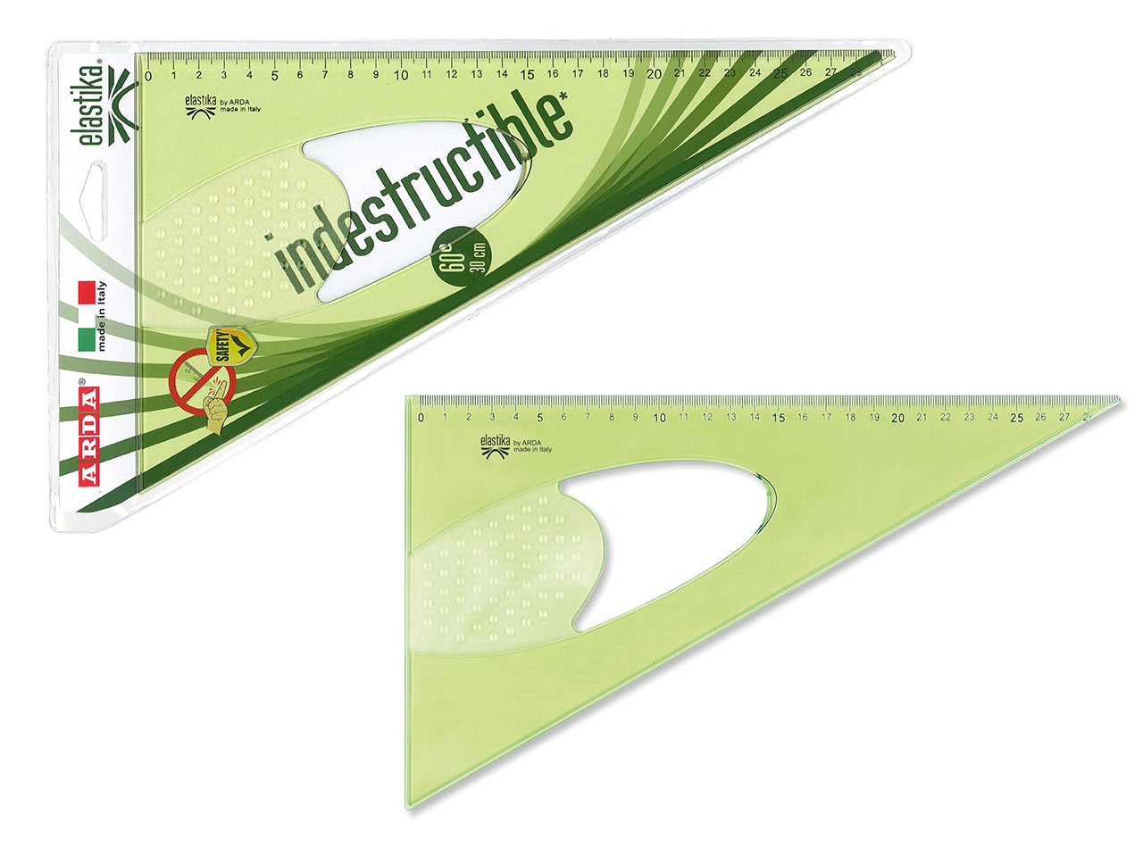 SQUADRA 60 GRADI 30CM L.ELASTIKA EL6030