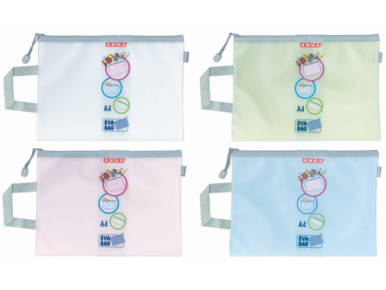 BUSTA EVA C/CERNIERA A4 ASSORT. 0267KCP