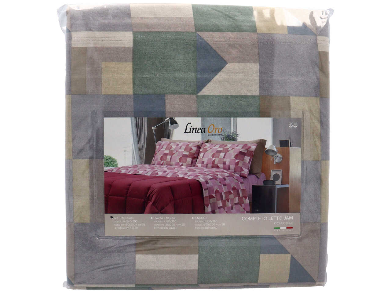 JAM COMP.LETTO COT.2P VERDE LN15470301