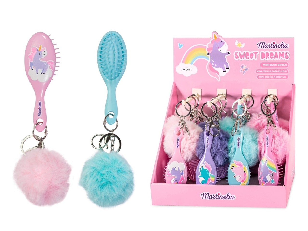 MARTINELIA MINI SPAZZOLA C/POMPOM 3021W