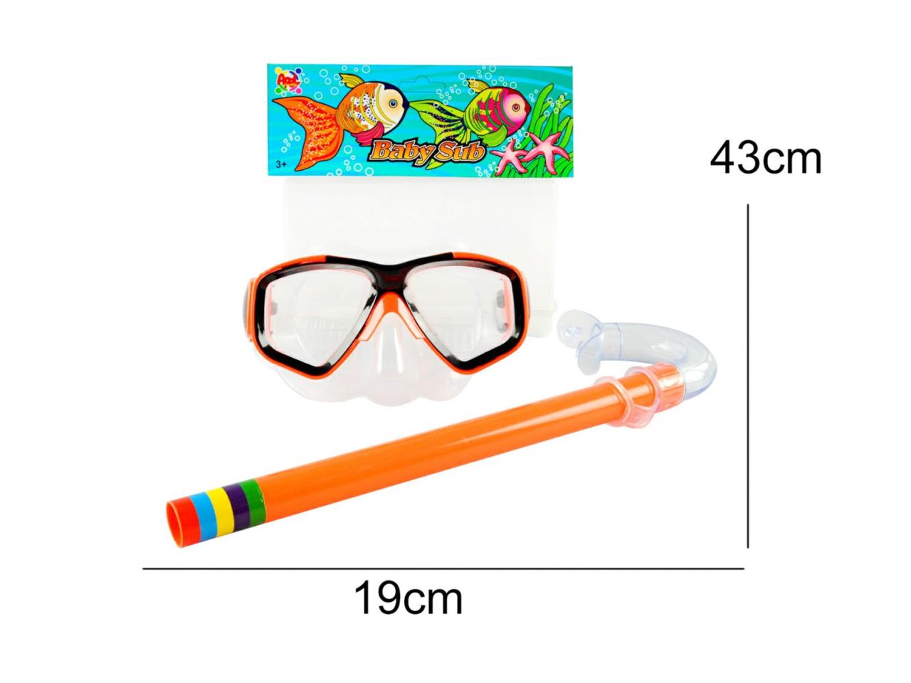 MASCHERA MARE PICCOLA CON TUBO IN 15805