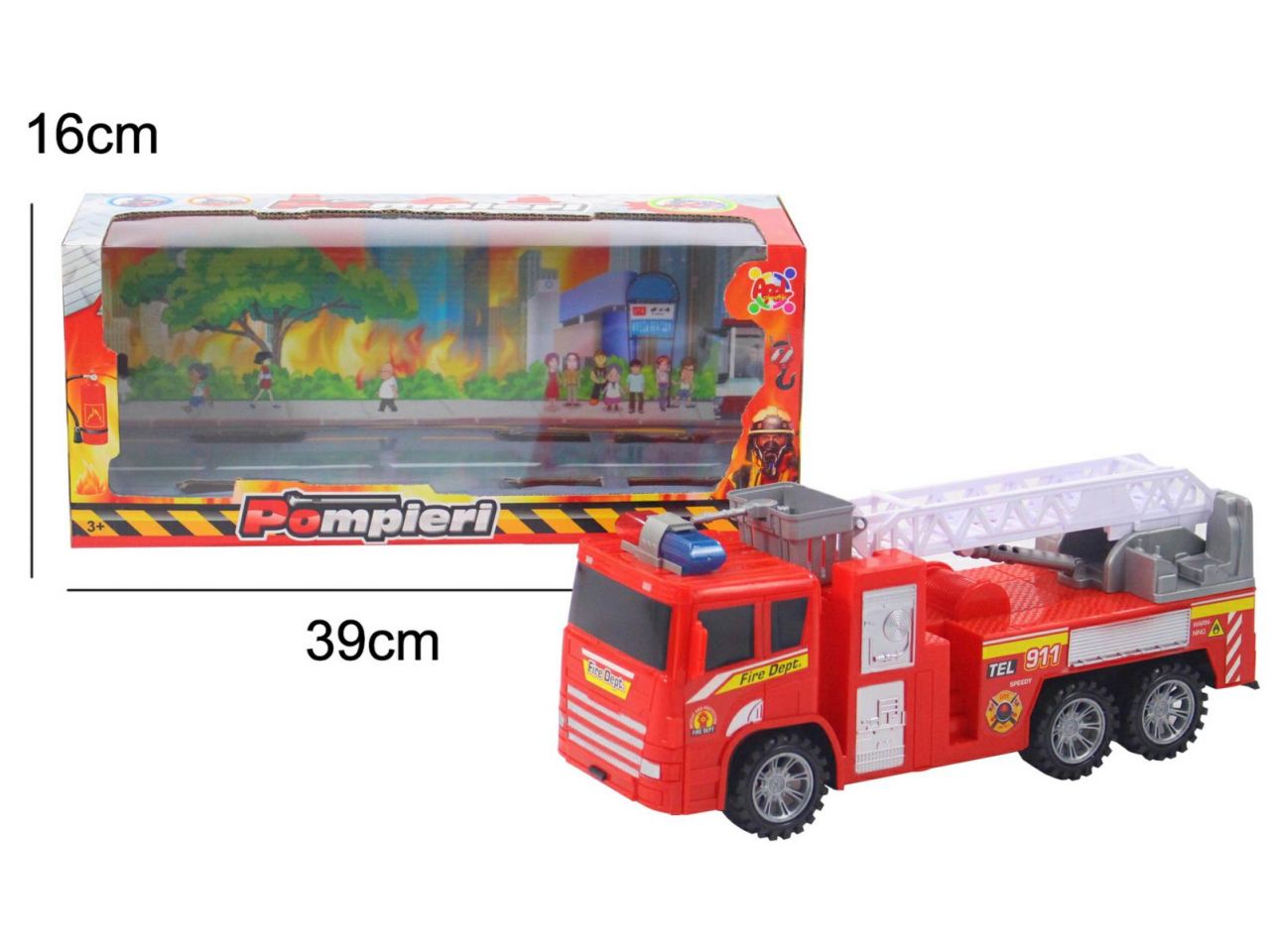 CAMION DEI POMPIERI CON FRIZIONE 39254