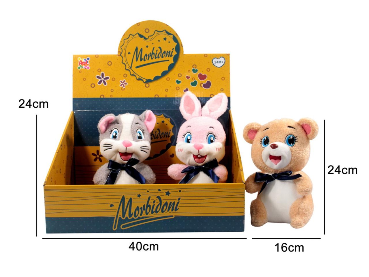 PELUCHE ANIMALI 3 ASS. CM 23 39710