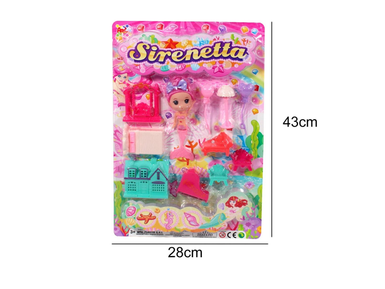 BAMBOLA SIRENETTA CON ACCESSORI