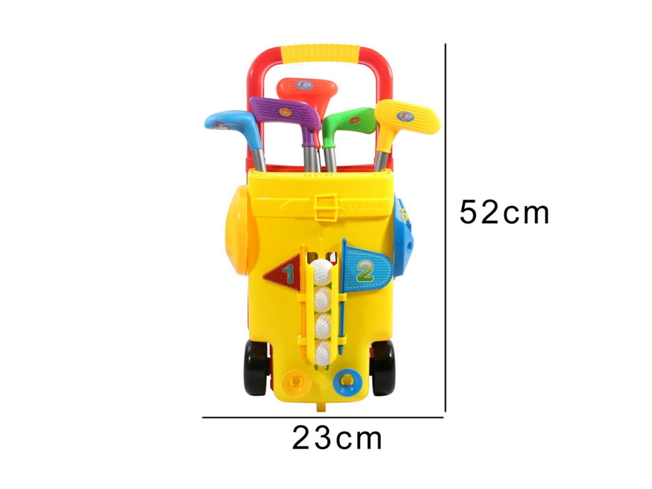 SET GIOCO MINI GOLF C/TROLLEY 52X23CM