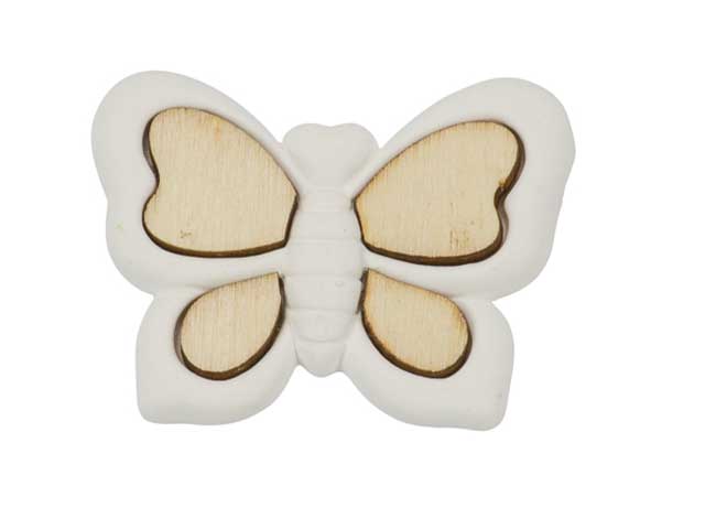 GESSETTO FARFALLA C/LEGNO A2605