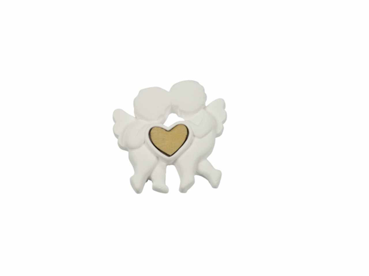 GESSETTO ANGELO CON CUORE IN LEGN A2734