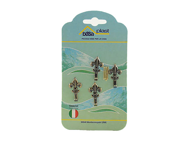 GANCIO GIGLIO 4pz BRONZO 0730BR-4