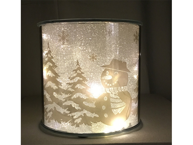 CILINDRO VETRO 20x20cm C/LED WLUX19022 $