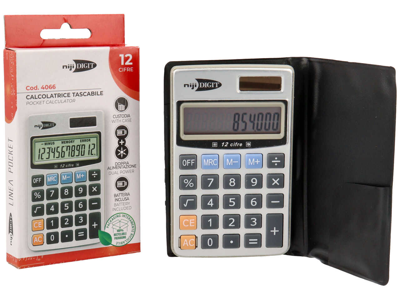 CALCOLATRICE ELETT.TASCAB.12 CIFRE4066