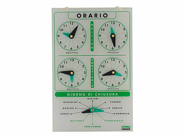 CARTELLO ORARIO IN ACRILICO 4506