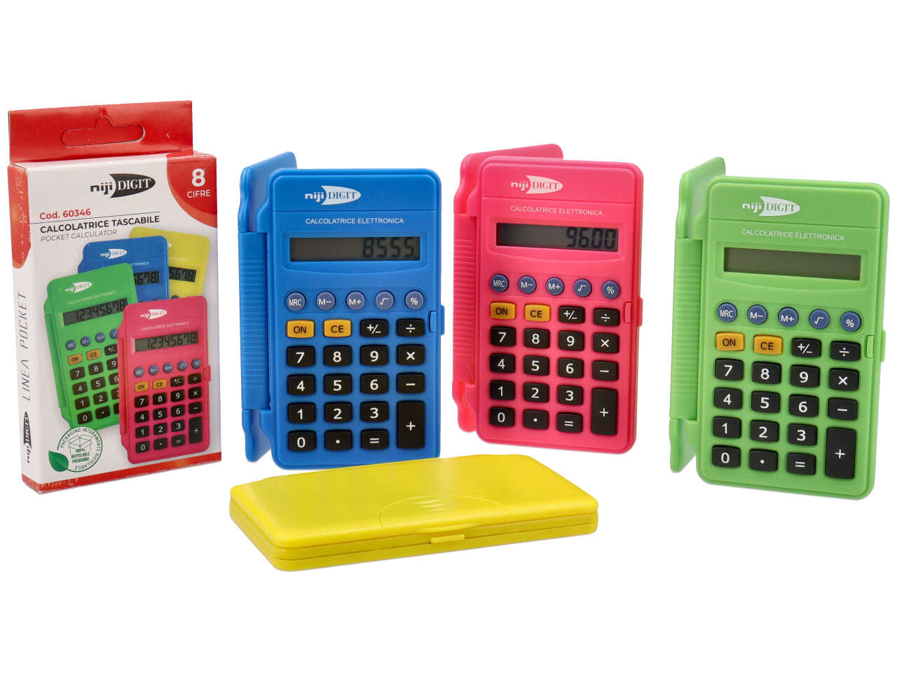 CALCOLATRICE 8 CIFRE FLUO 60346