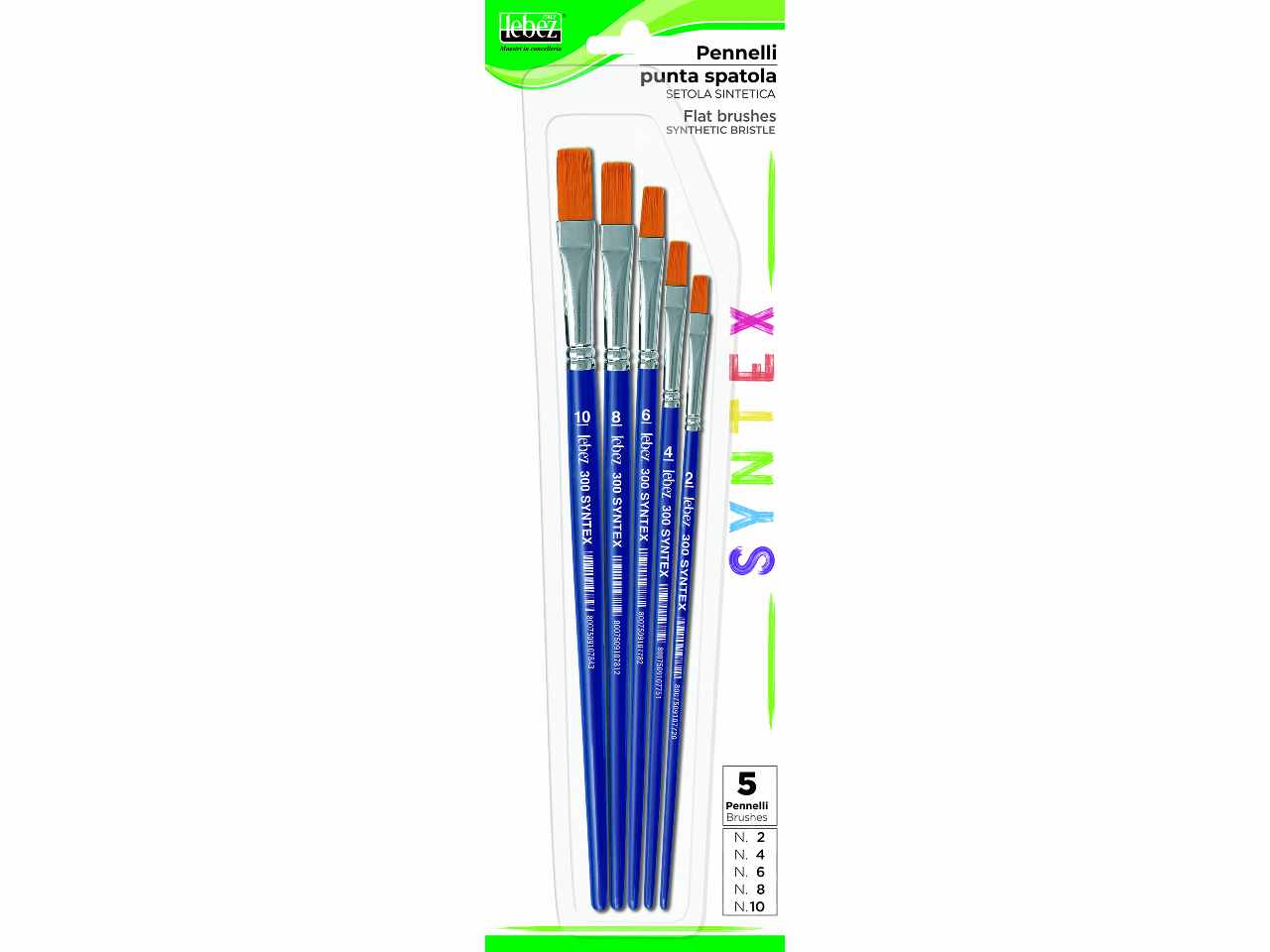 PENNELLO SYNTEX PIATTO 5pz 300B PENNELLO SYNTEX PIATTO 5pz 300B