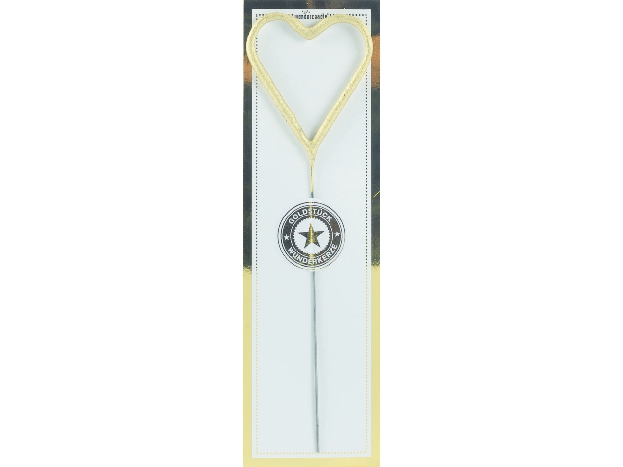 CANDELA SCINT.H18CM ORO CUORE 5WND10511