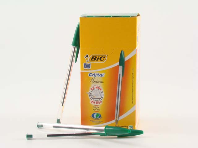PENNA SFERA CRISTAL VERDE 50pz 002-40 $