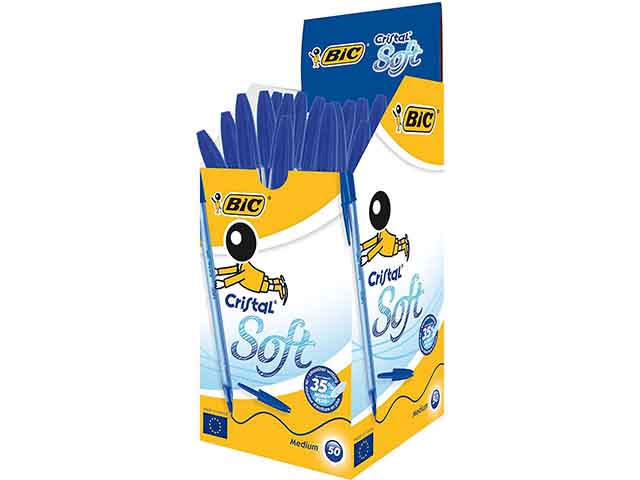 PENNA CRISTAL SOFT 50pz BLU 951434